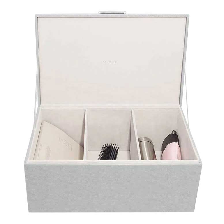 Stackers Medium Lidded Storage Box Pebble Grey
